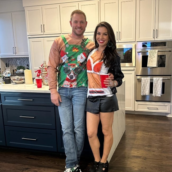 Melissa Rycroft as seen in a picture with her husband Tye Strickland that was taken in December 2023